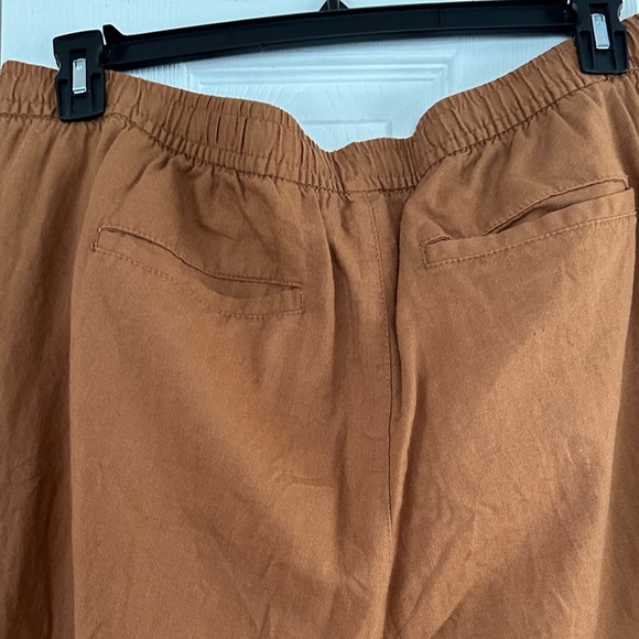 Ladies Old Navy Rust Brown Linen Blend Pants XL - Picture 4 of 4
